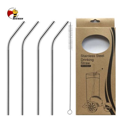 Beeman Top Ranking Wholesale Stainless Steel Straw Metal Set With Brush